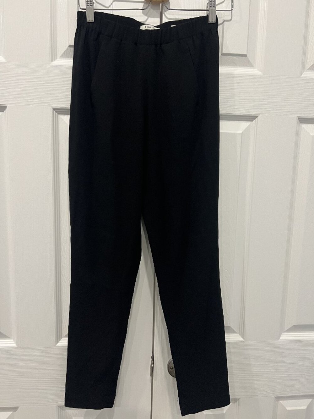 BABATON Black Pull-On Tapered Trousers
